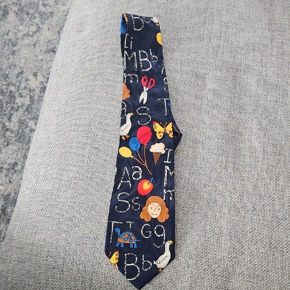 Renaissance Alphabet Teacher Novelty Tie